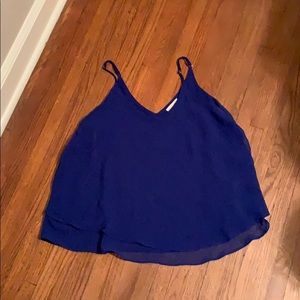 Cobalt Blue chiffon cami